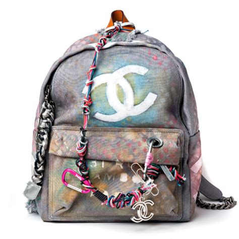 chanel canvas graffiti backpack price|Chanel backpack graffiti price.